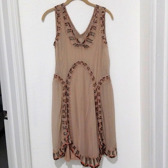 Women's Natural Asos Maternity Flapper Dress with Embellishment Size US 4 - Picture 5 of 7